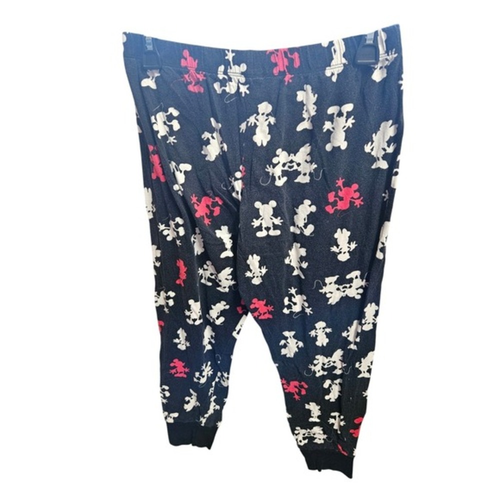 Disney Mickey Mouse Sleepwear Pajama Pants Red White Black Cotton Blend‎ M - Picture 3 of 3